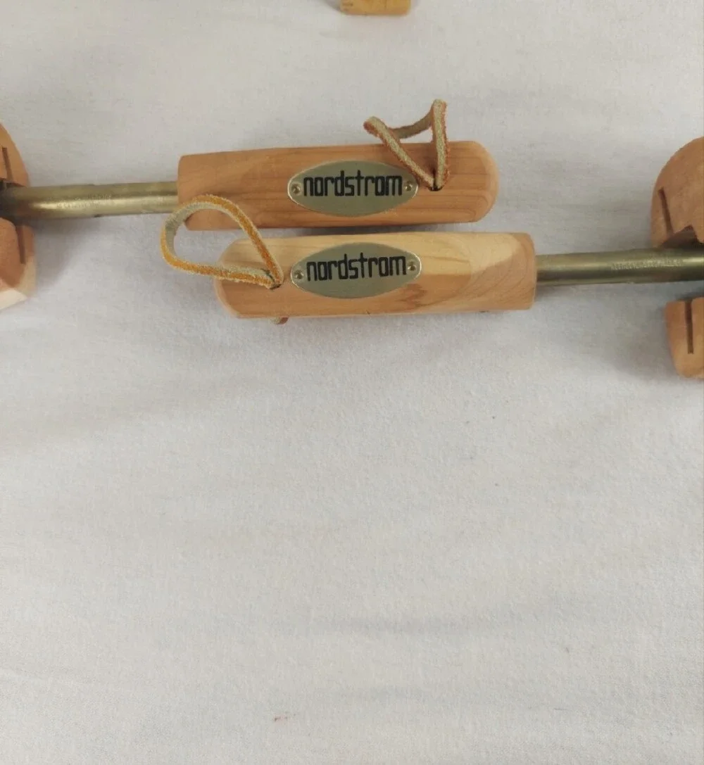 Vintage Nordstrom Cedar Shoe Trees with Brass Split Rods